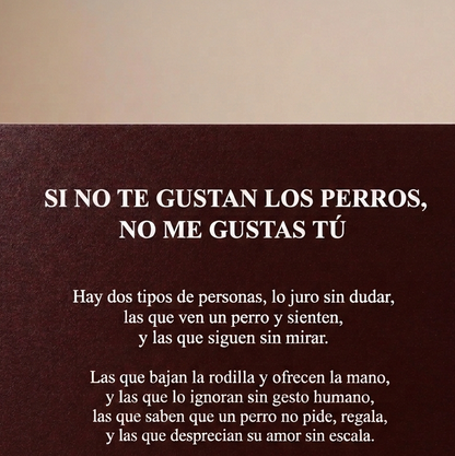 Manifiesto - "Si no te gustan los perros, no me gustas tú"