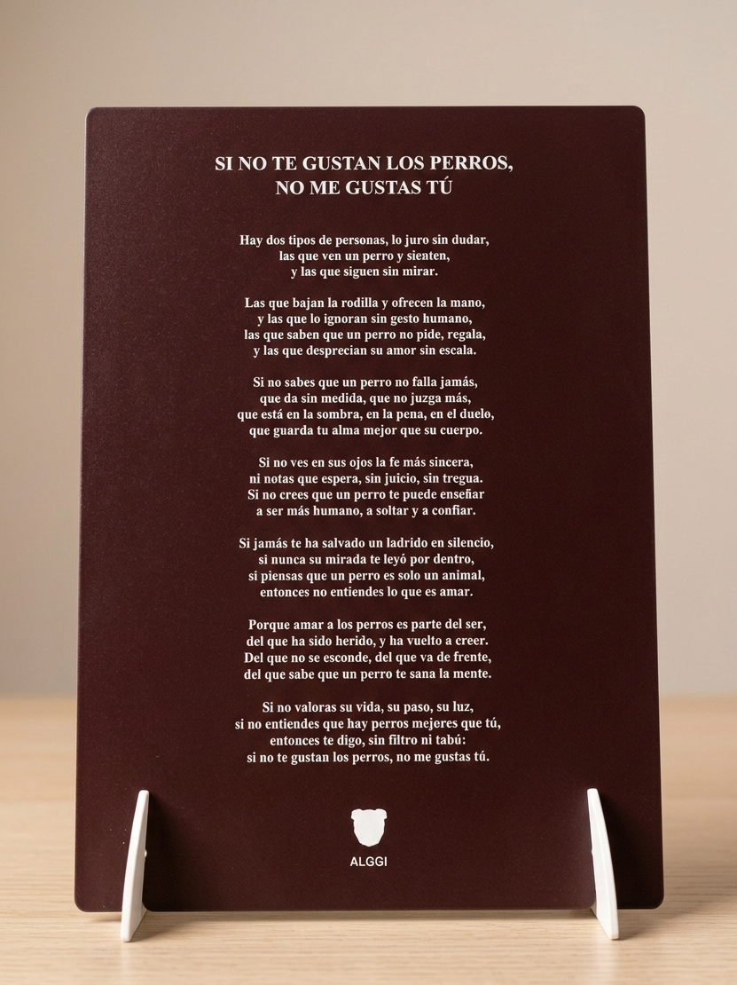 Manifiesto - "Si no te gustan los perros, no me gustas tú"